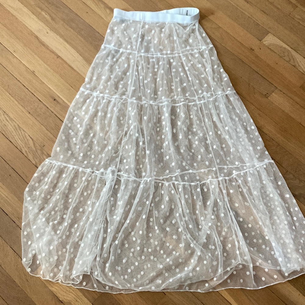 Large sheet white polka dot slip dress in excellent condition from Shein